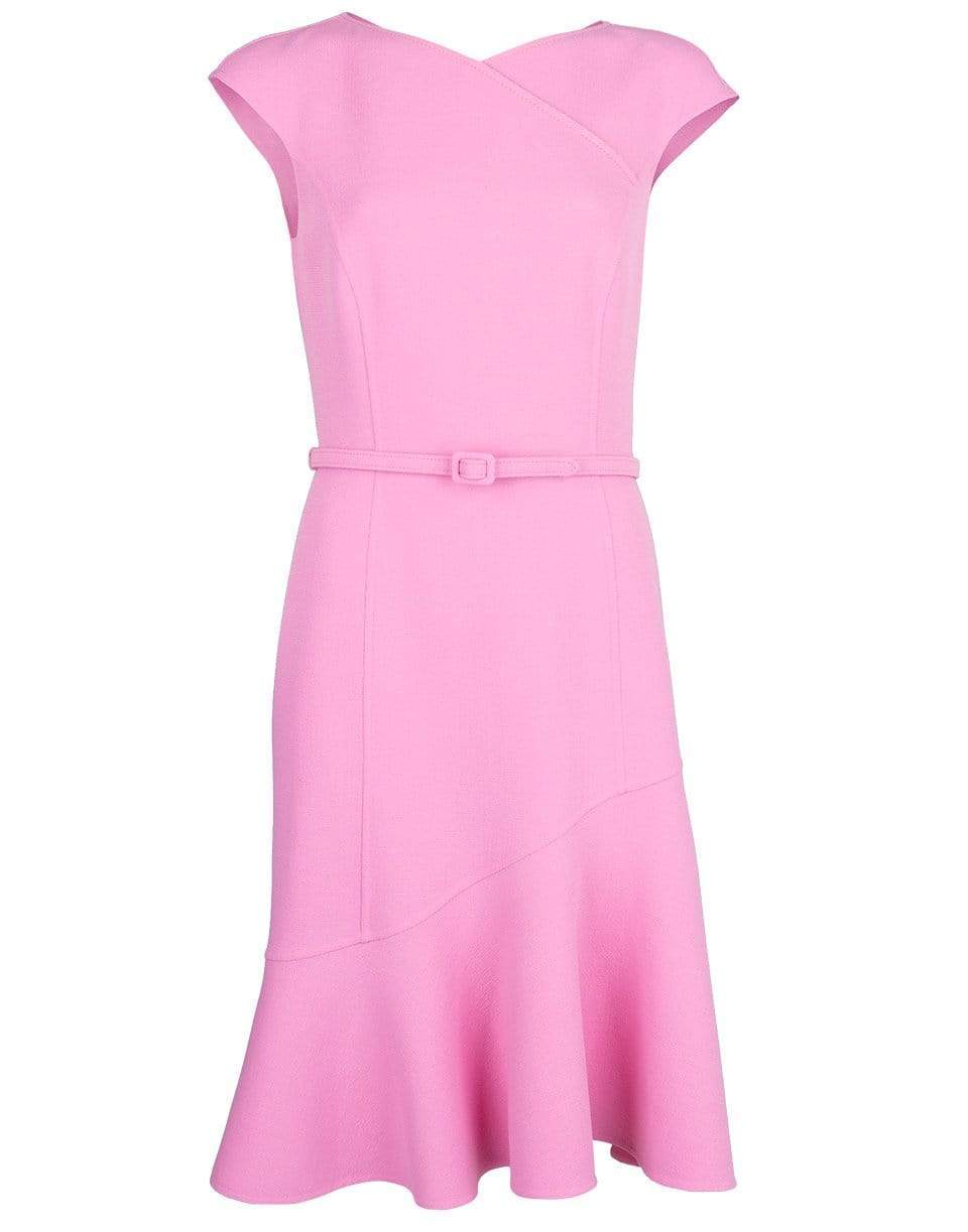 OSCAR DE LA RENTA-Stretch Wool Crepe Dress-