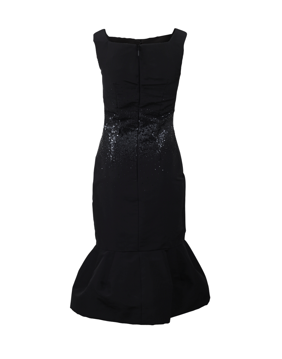 OSCAR DE LA RENTA-Flared Sequin Dress-