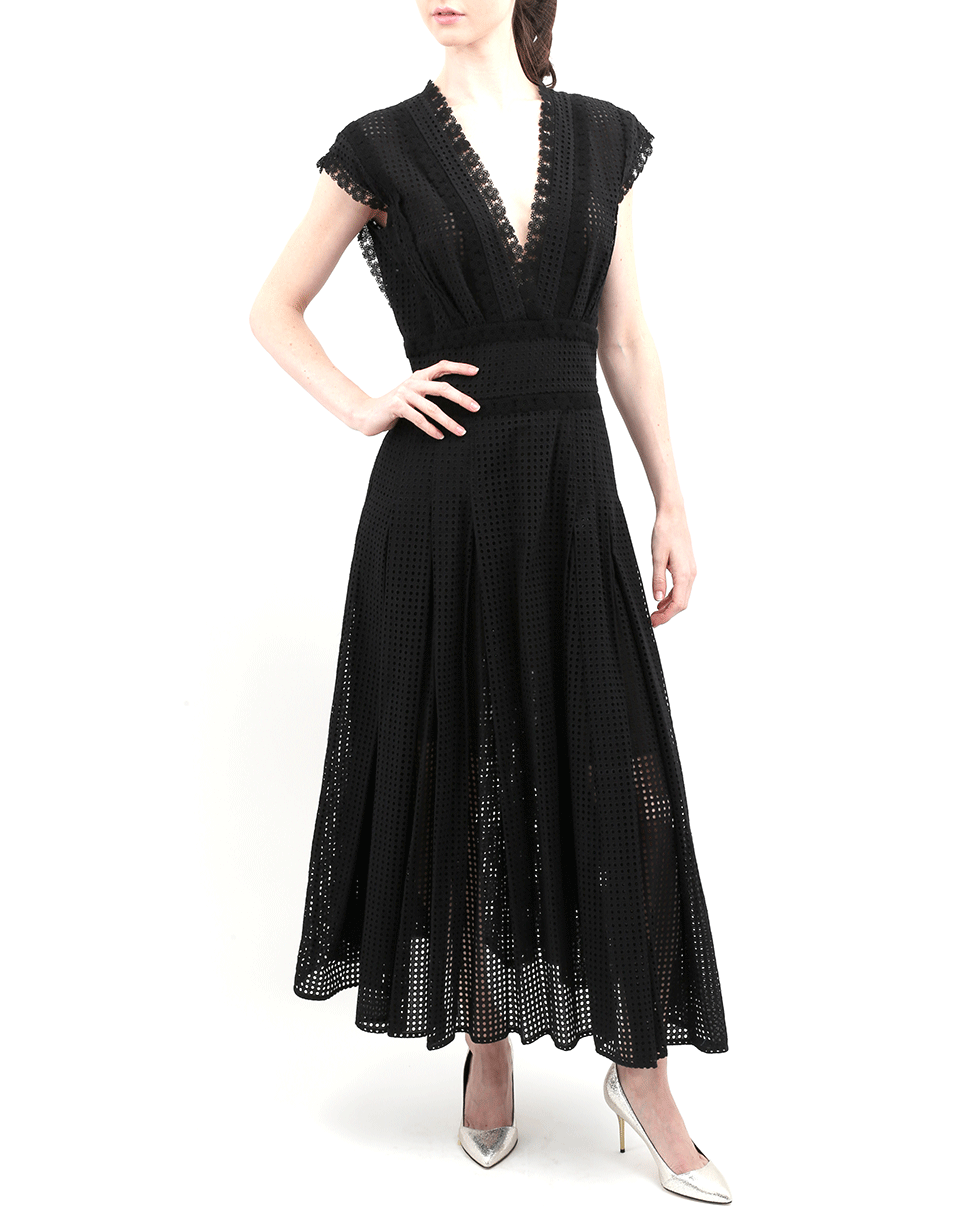 OSCAR DE LA RENTA-Eyelet Dress-