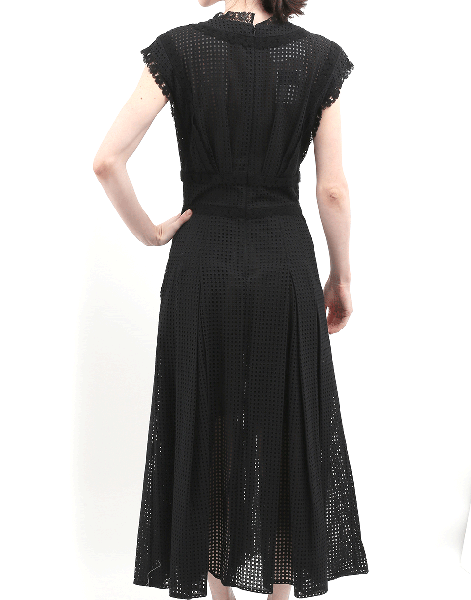 OSCAR DE LA RENTA-Eyelet Dress-