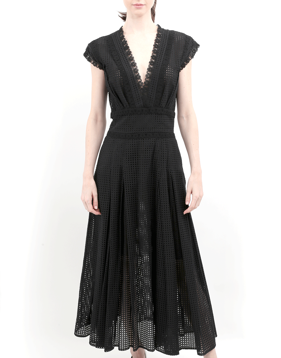 OSCAR DE LA RENTA-Eyelet Dress-
