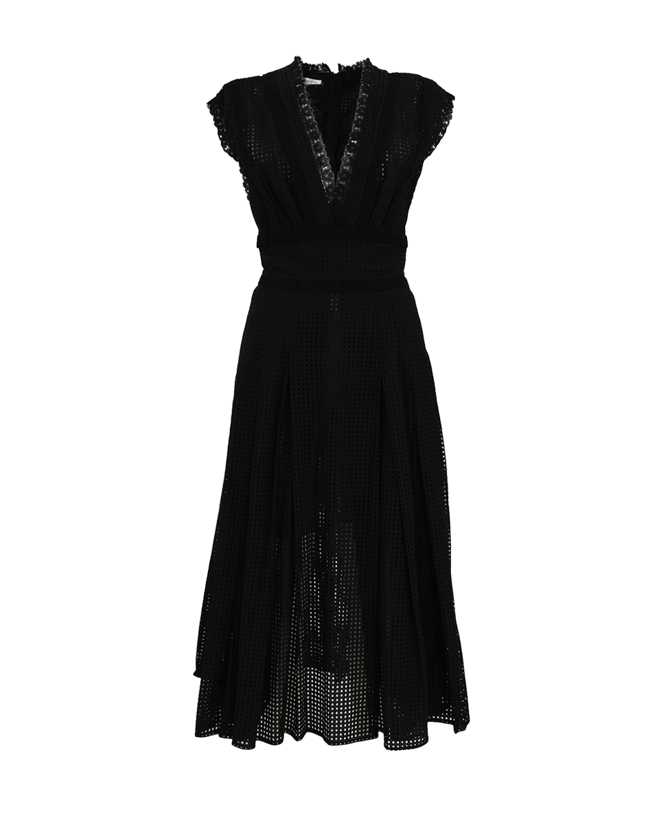 OSCAR DE LA RENTA-Eyelet Dress-
