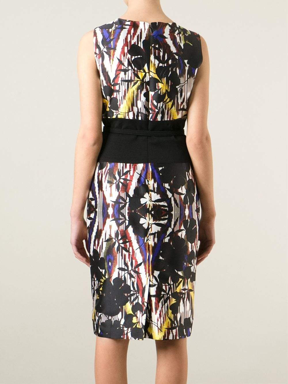 OSCAR DE LA RENTA-Tropical Mikado Dress-BLACK