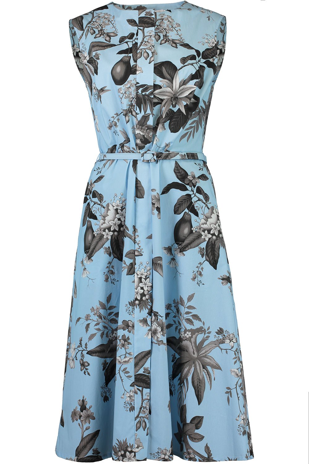 OSCAR DE LA RENTA-Button Front Fauna Dress-
