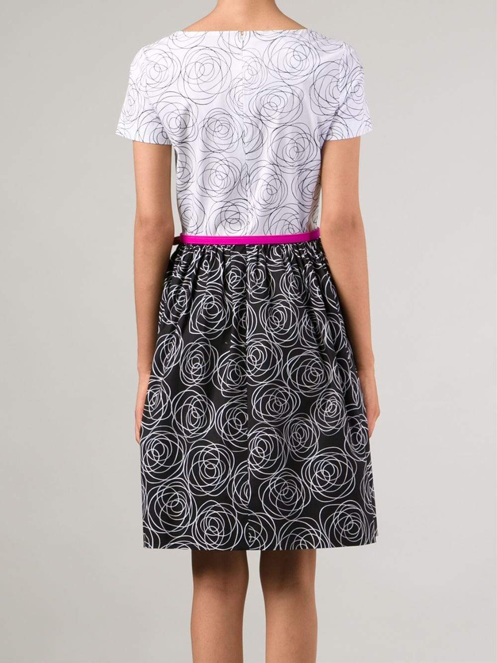 OSCAR DE LA RENTA-Floral Cotton Dress-