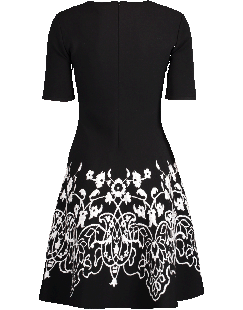 OSCAR DE LA RENTA-Printed Knit Dress-