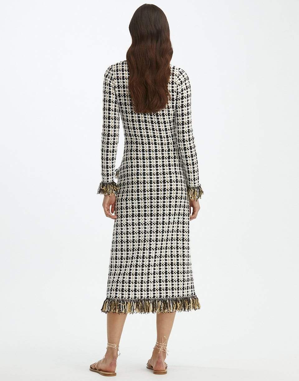 OSCAR DE LA RENTA-Tweed Cardigan Dress-