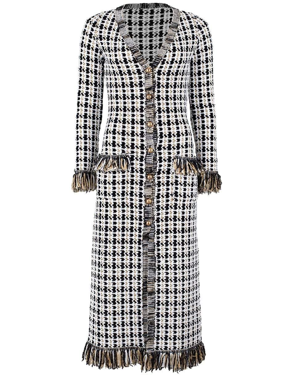 OSCAR DE LA RENTA-Tweed Cardigan Dress-