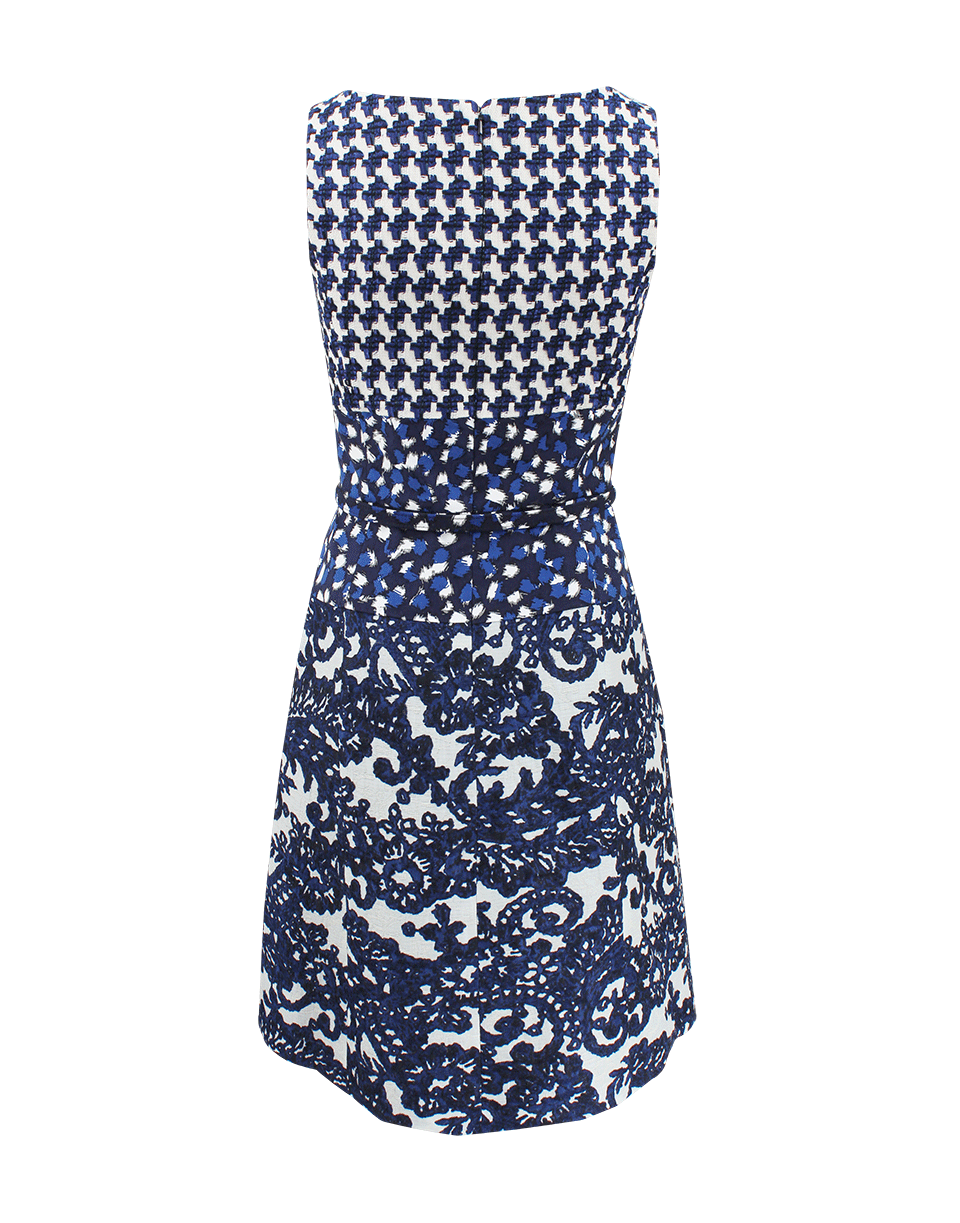 OSCAR DE LA RENTA-Jewel Neckline Dress With Belt-