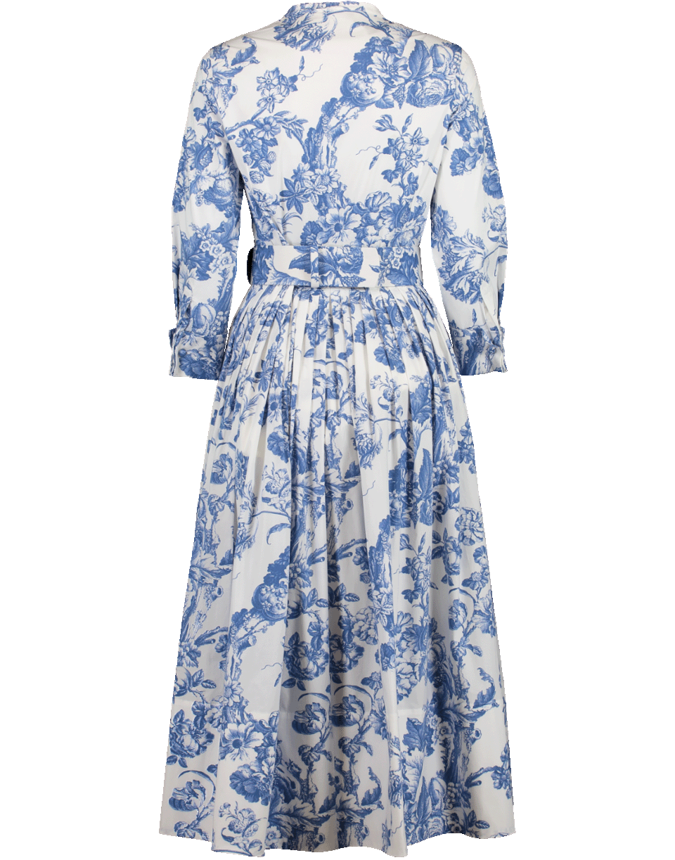 OSCAR DE LA RENTA-Printed Shirt Dress-