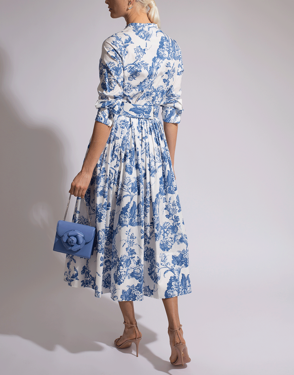 OSCAR DE LA RENTA-Printed Shirt Dress-