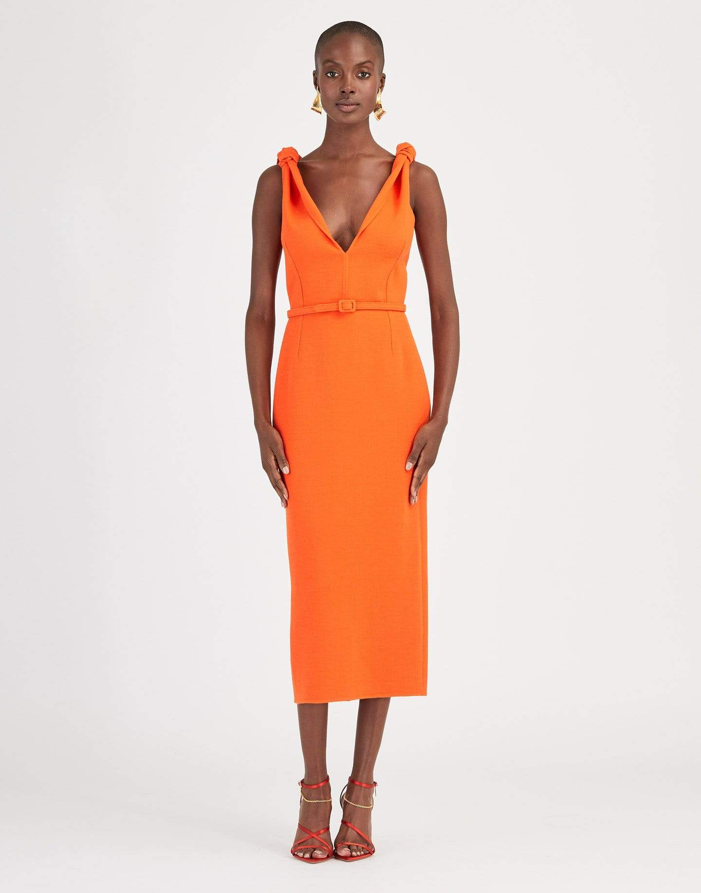 OSCAR DE LA RENTA-Twist Strap Slim Dress-