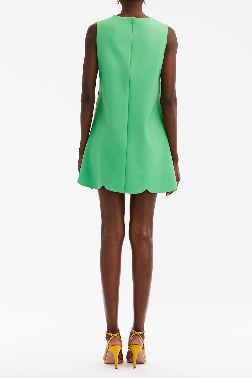 OSCAR DE LA RENTA-Crystal Eyelet Shift Dress-