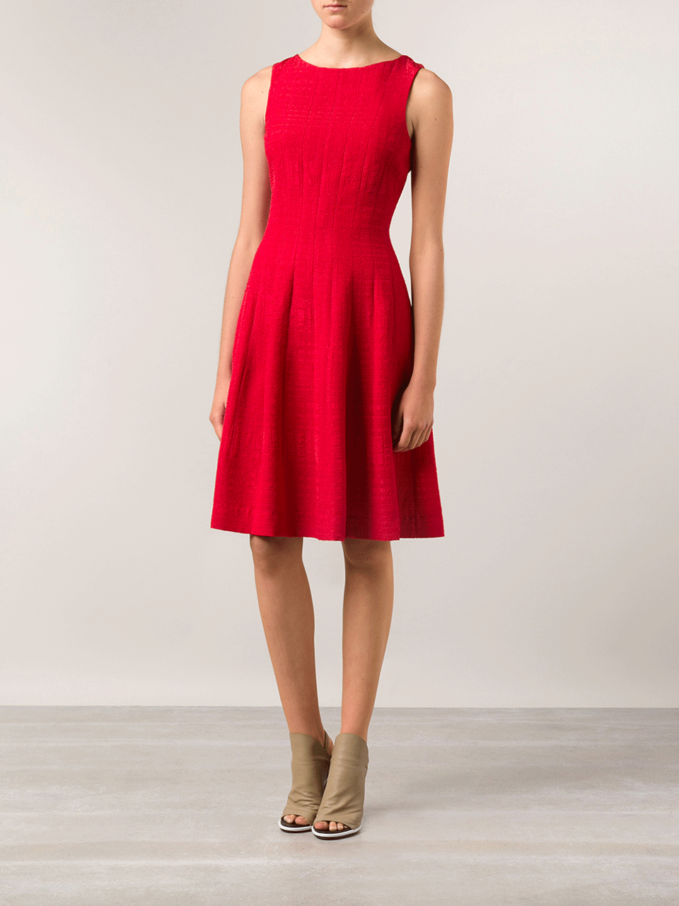 OSCAR DE LA RENTA-Full Bottom Jacquard Dress-