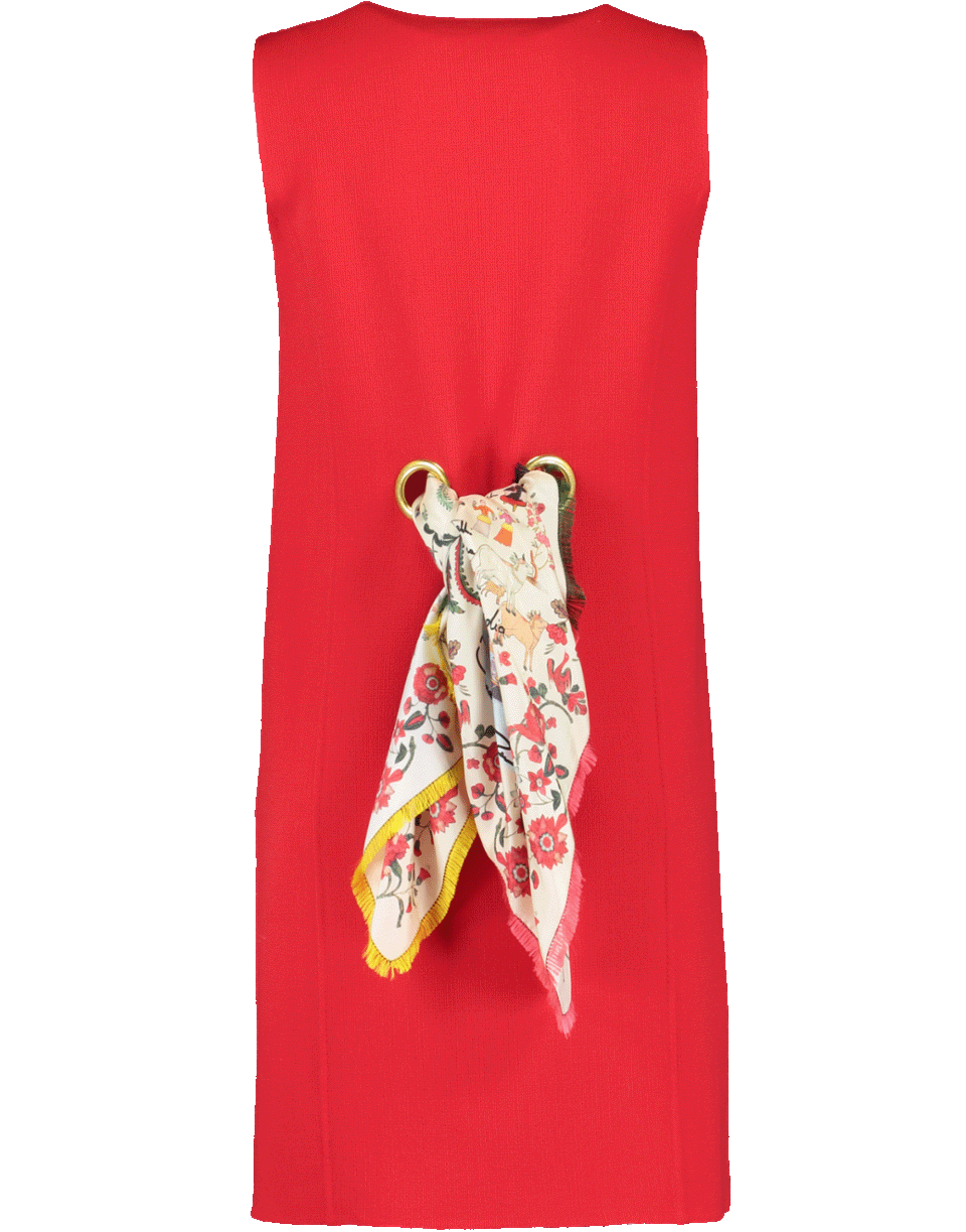 OSCAR DE LA RENTA-Tie Back Shift Dress-