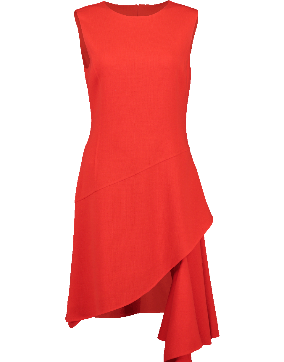 OSCAR DE LA RENTA-Drape Hem Crewneck Dress-