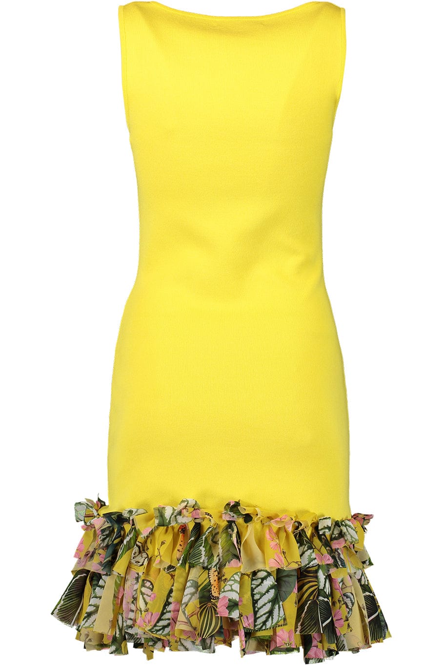 OSCAR DE LA RENTA-Chiffon Fringed Mini Dress-