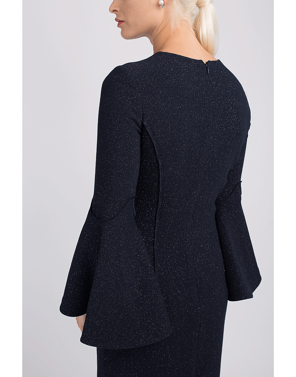 OSCAR DE LA RENTA-Shimmer Wool Pencil Dress-