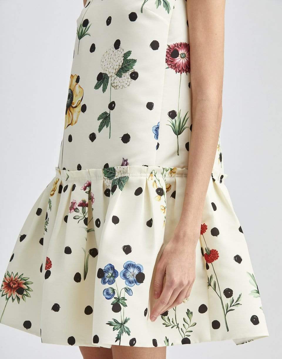 OSCAR DE LA RENTA-Sleeveless Sac Dress With Flounce At Hem-