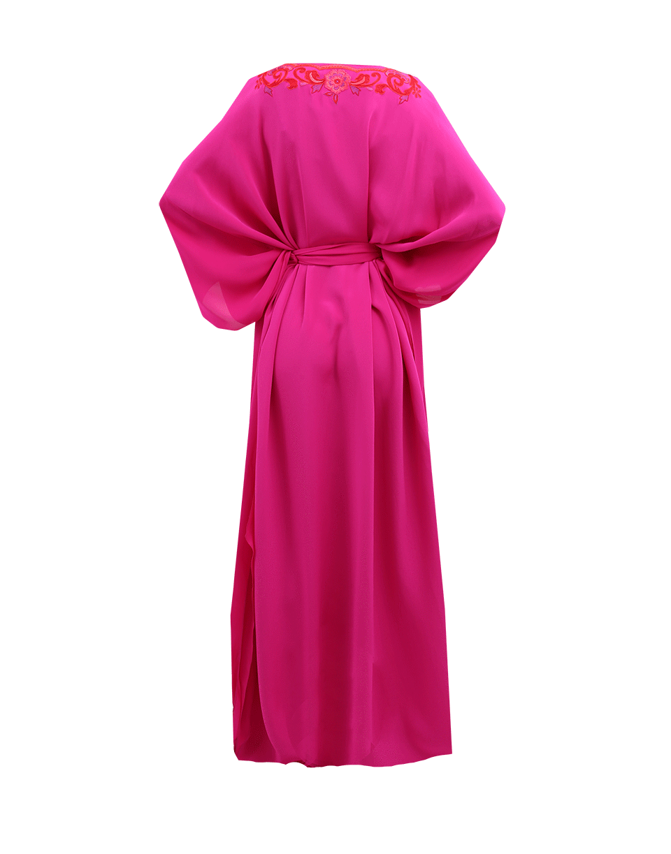 OSCAR DE LA RENTA-Embroidered Caftan-FUCHIA
