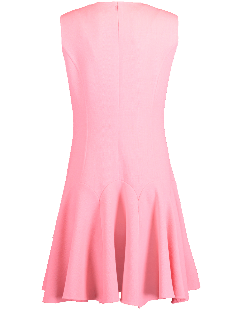 OSCAR DE LA RENTA-Sleeveless Flounce Shift Dress-