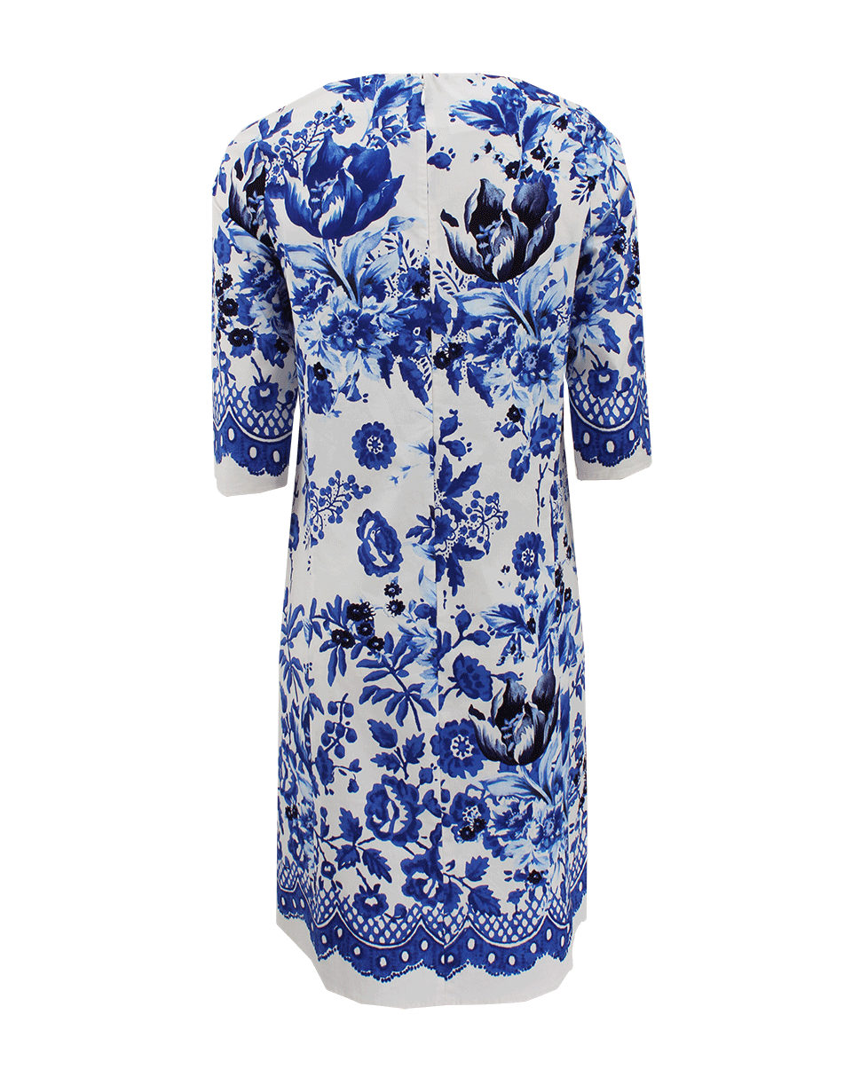 OSCAR DE LA RENTA-Jewel Neck Tunic Dress-