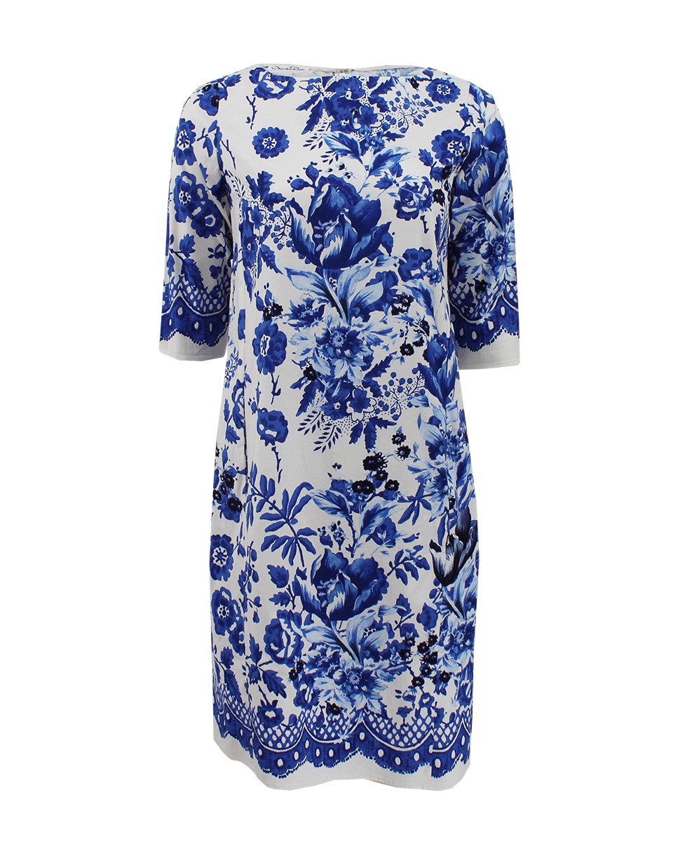 OSCAR DE LA RENTA-Jewel Neck Tunic Dress-