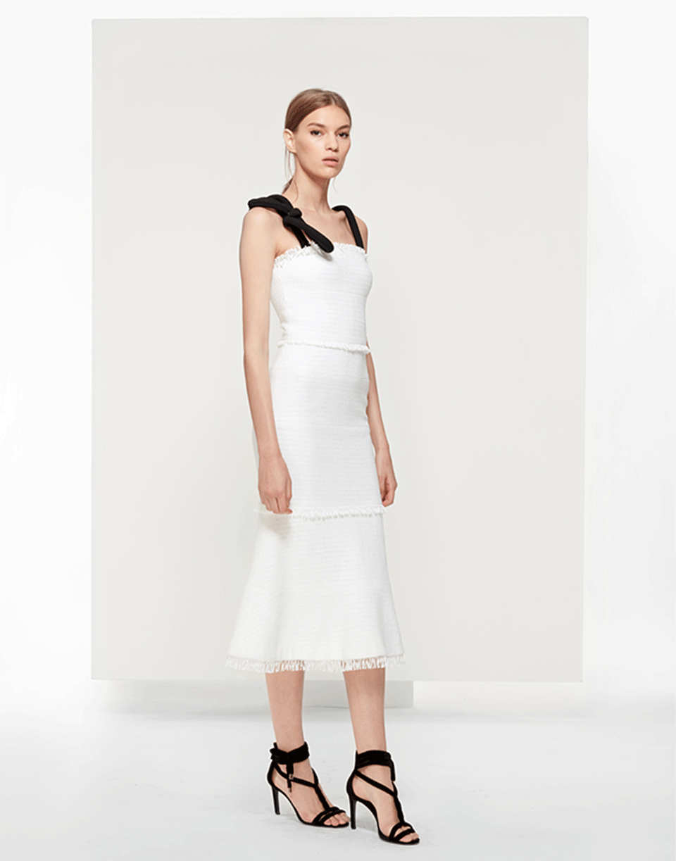 OSCAR DE LA RENTA-Fitted Tube Strap Tank Dress-
