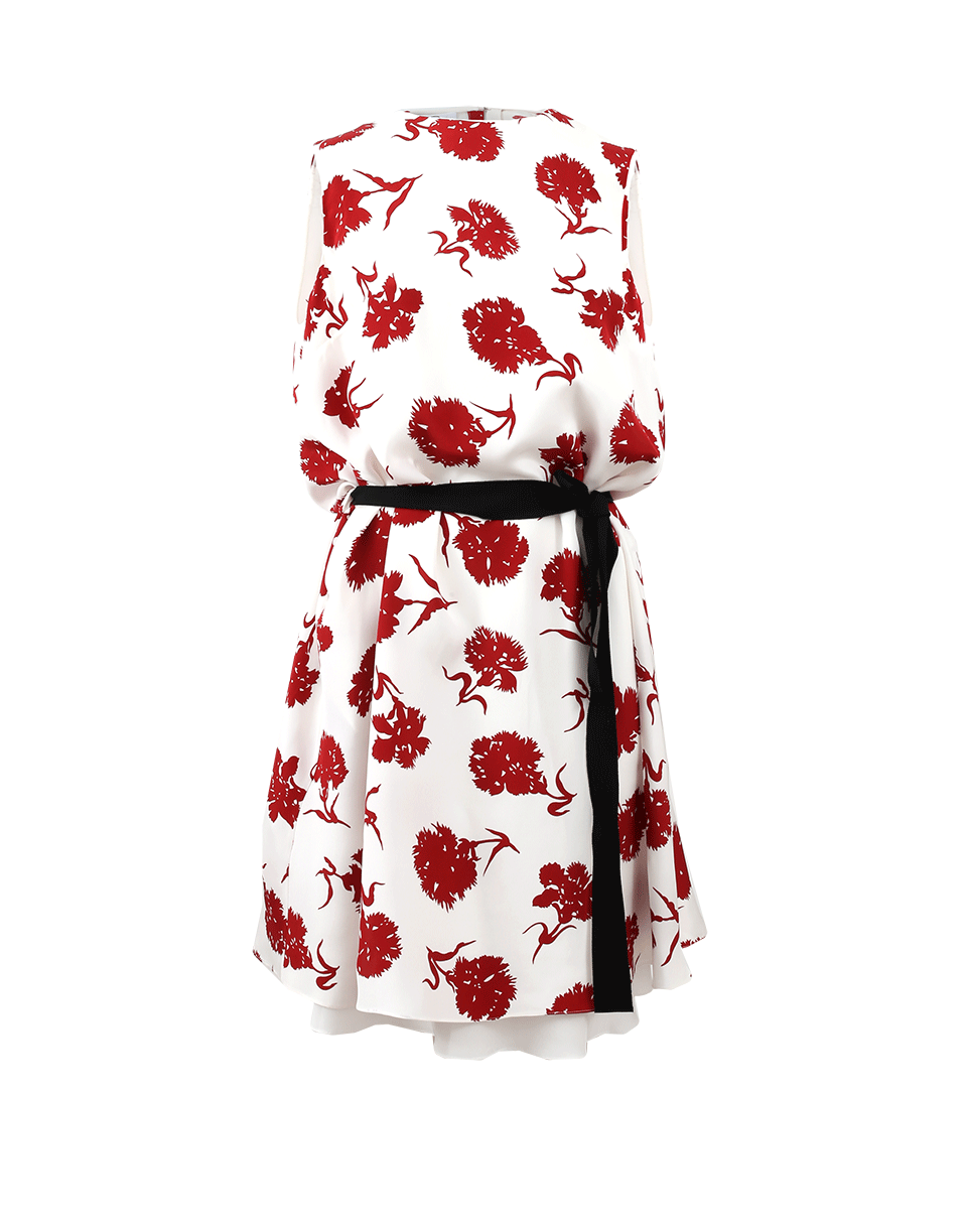 OSCAR DE LA RENTA-Floral Tie Dress-IVORY