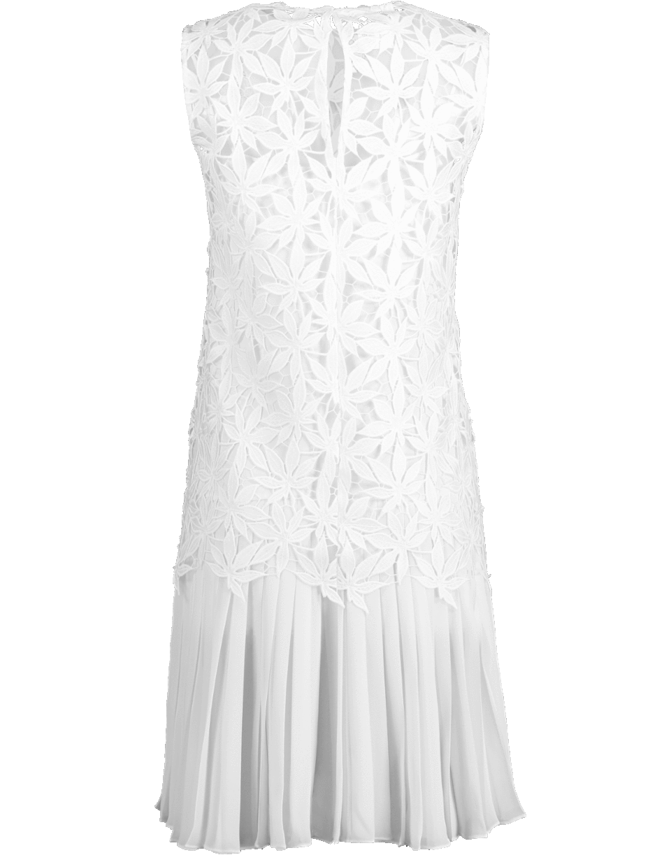 OSCAR DE LA RENTA-Macramé Maple Leaf Shift Dress-