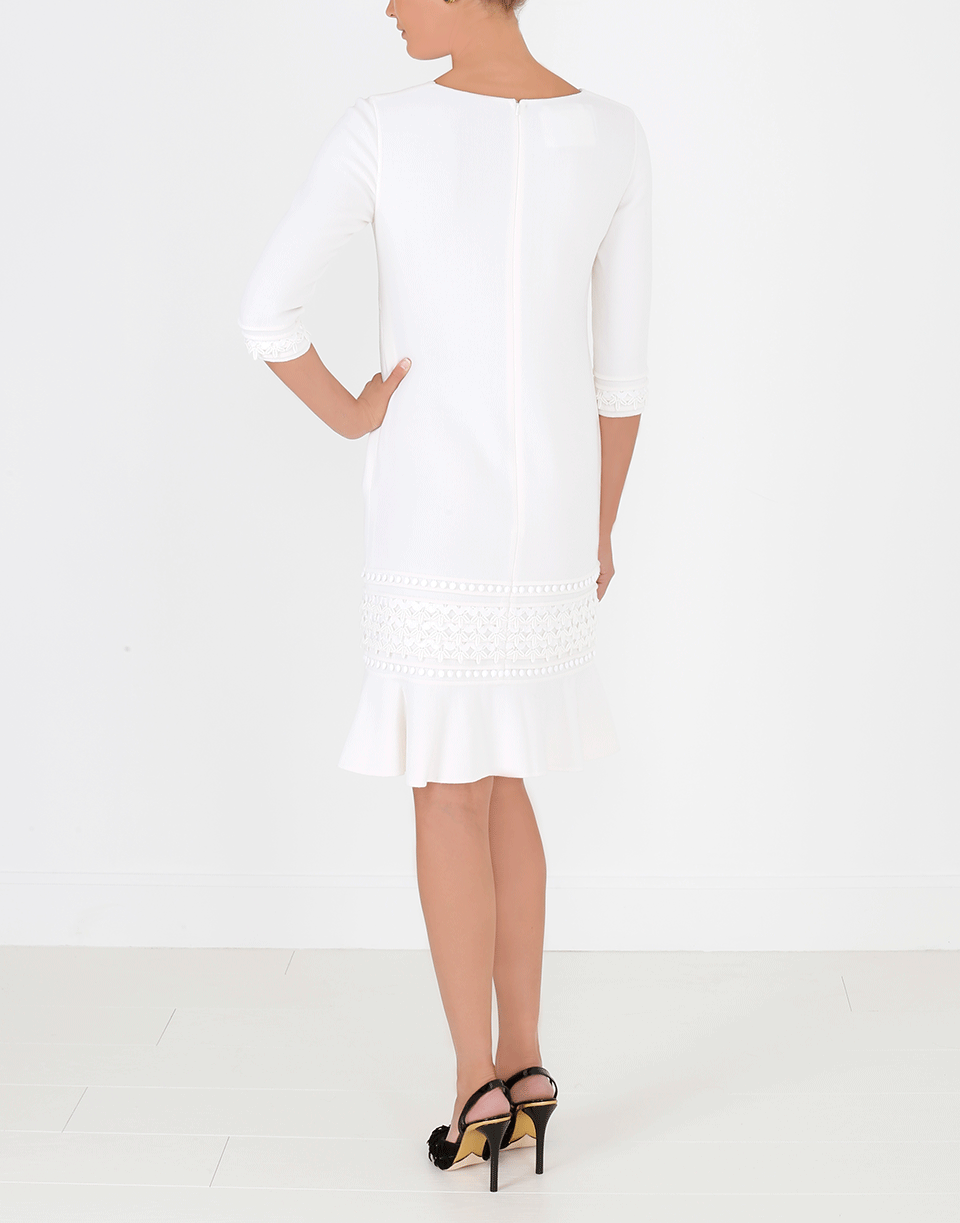OSCAR DE LA RENTA-Pom Pom Embroidered Dress-