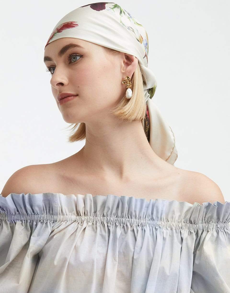 OSCAR DE LA RENTA-Off Shoulder Dress-