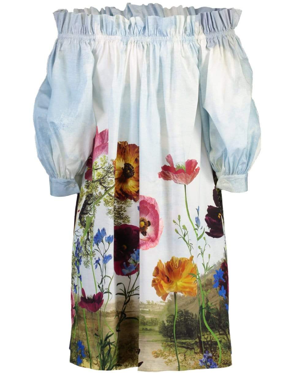 OSCAR DE LA RENTA-Off Shoulder Dress-