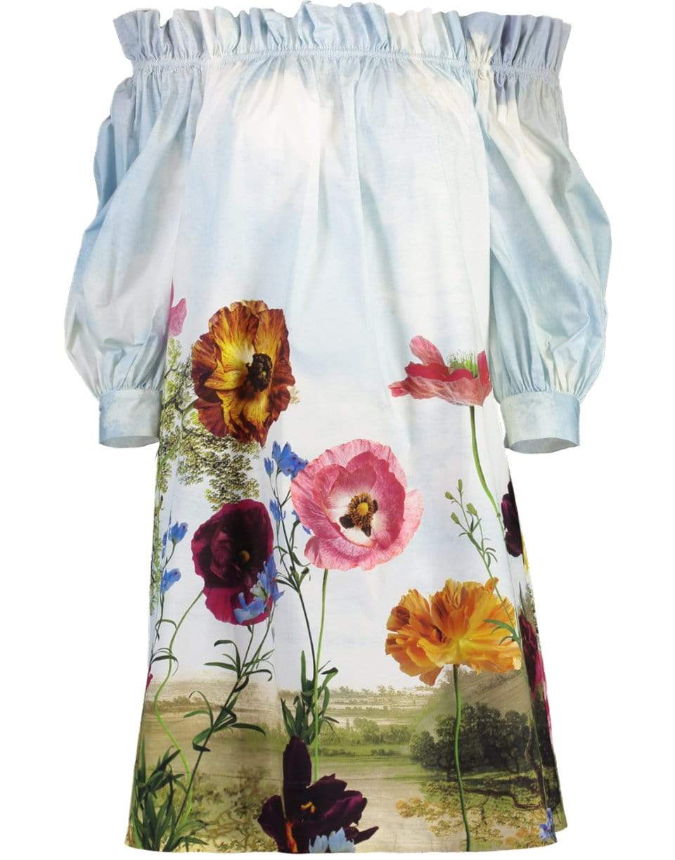 OSCAR DE LA RENTA-Off Shoulder Dress-