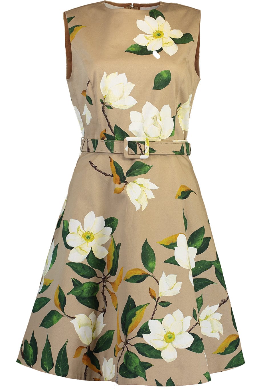 OSCAR DE LA RENTA-Degrade Magnolia Dress With Belt-