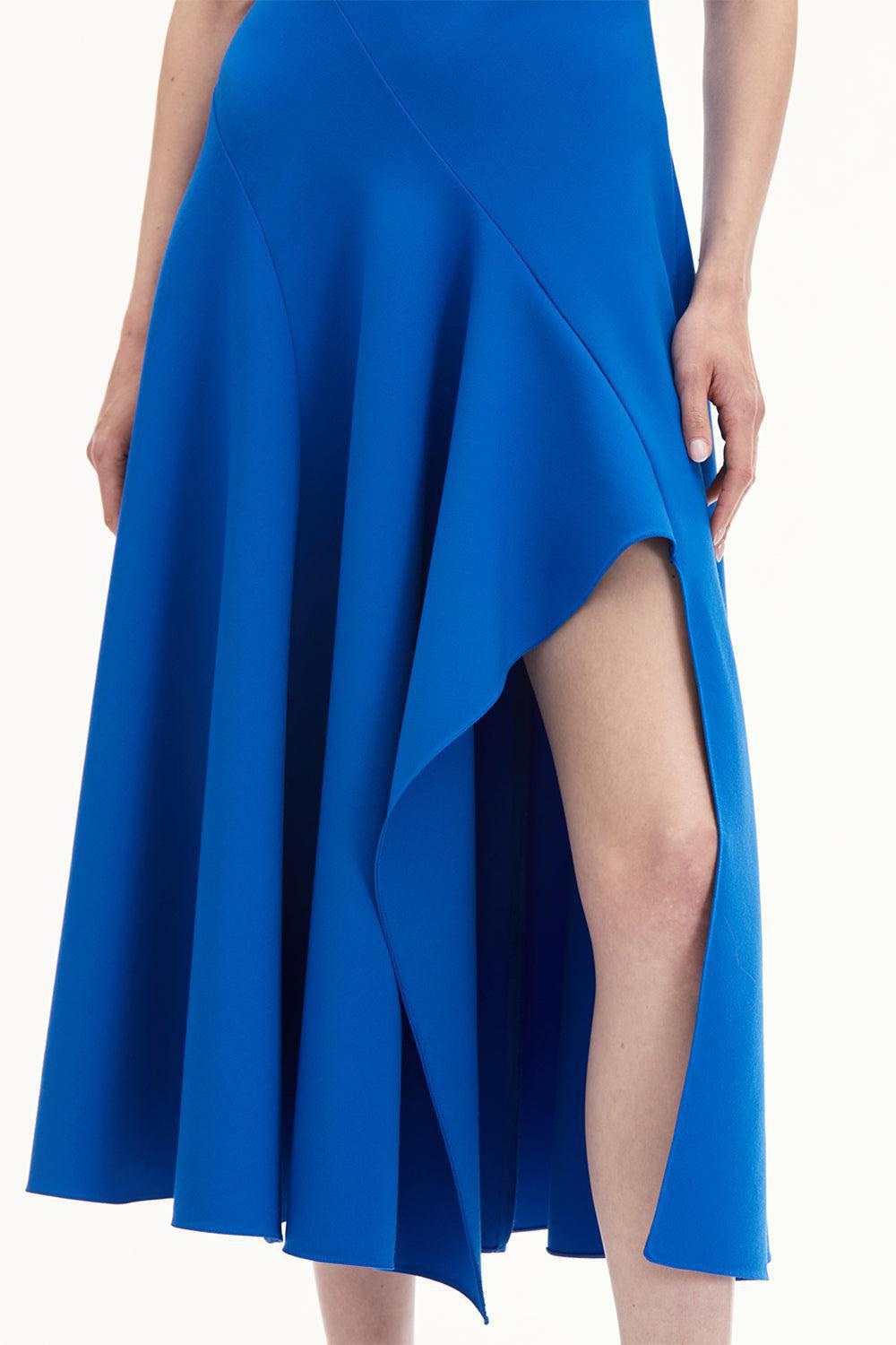 OSCAR DE LA RENTA-Short Sleeve Wave Dress-