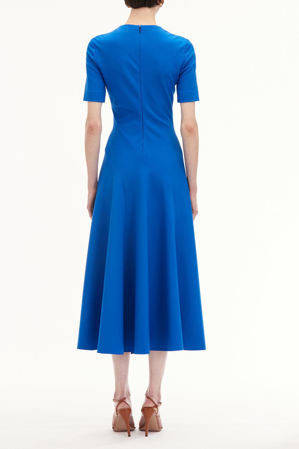 OSCAR DE LA RENTA-Short Sleeve Wave Dress-