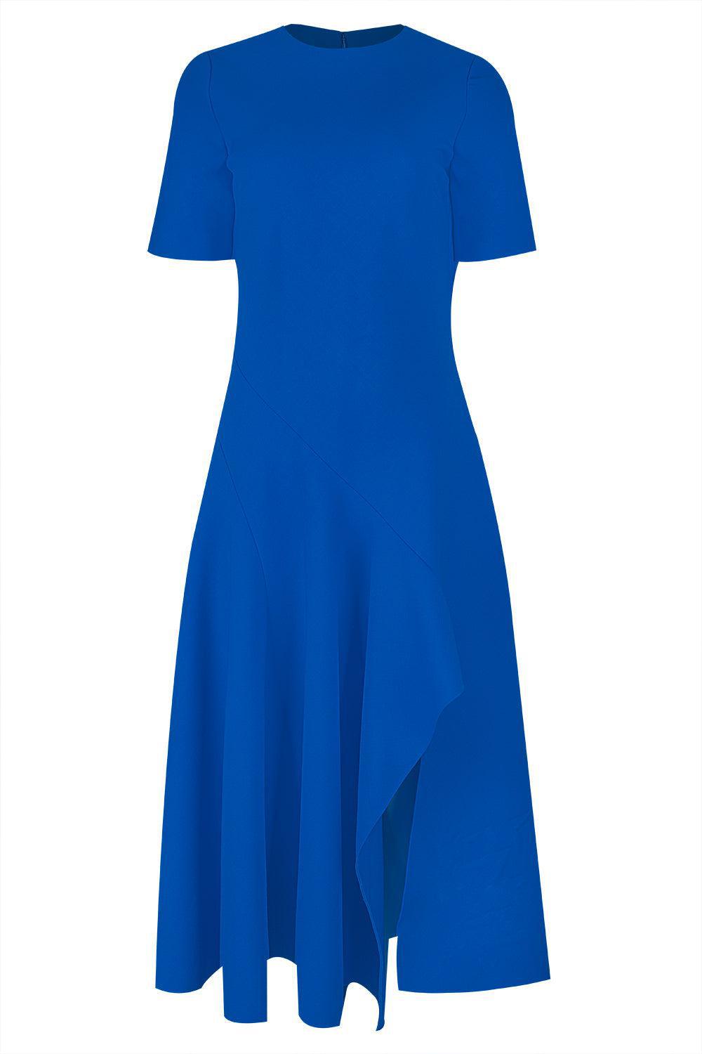 OSCAR DE LA RENTA-Short Sleeve Wave Dress-