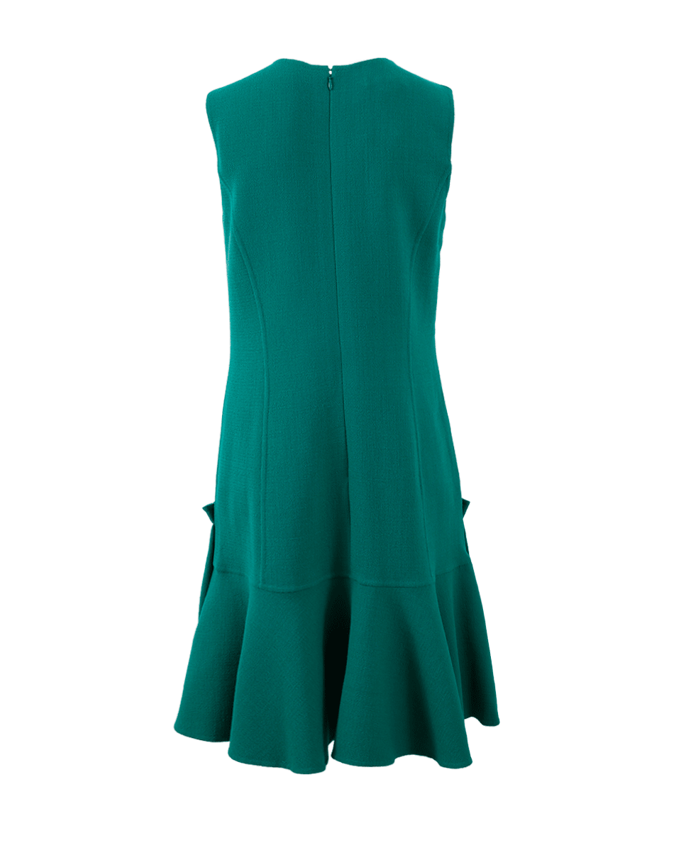 OSCAR DE LA RENTA-Flounce Hem Crepe Dress-