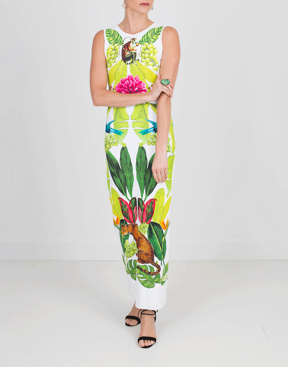 OSCAR DE LA RENTA-Knit Printed Dress-