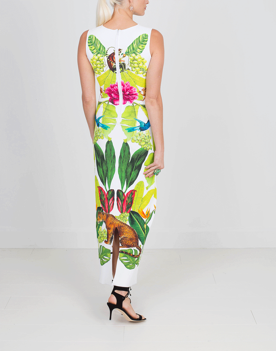 OSCAR DE LA RENTA-Knit Printed Dress-