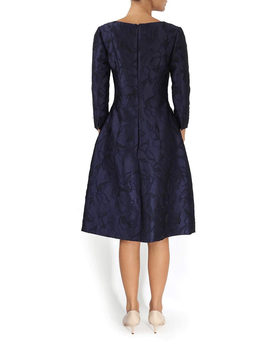 OSCAR DE LA RENTA-Split Neck Dress-