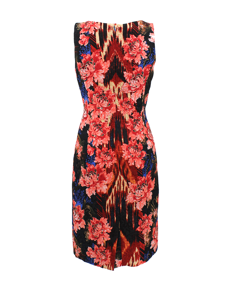 OSCAR DE LA RENTA-Sleeveless Jewel Neck Pencil Dress-