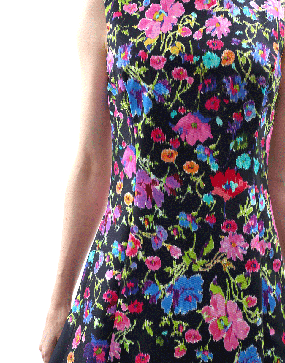 OSCAR DE LA RENTA-Floral Mikado Dress-