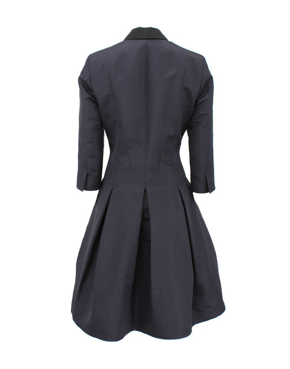 OSCAR DE LA RENTA-Quarter Sleeve Notch Collar Shirt Dress-