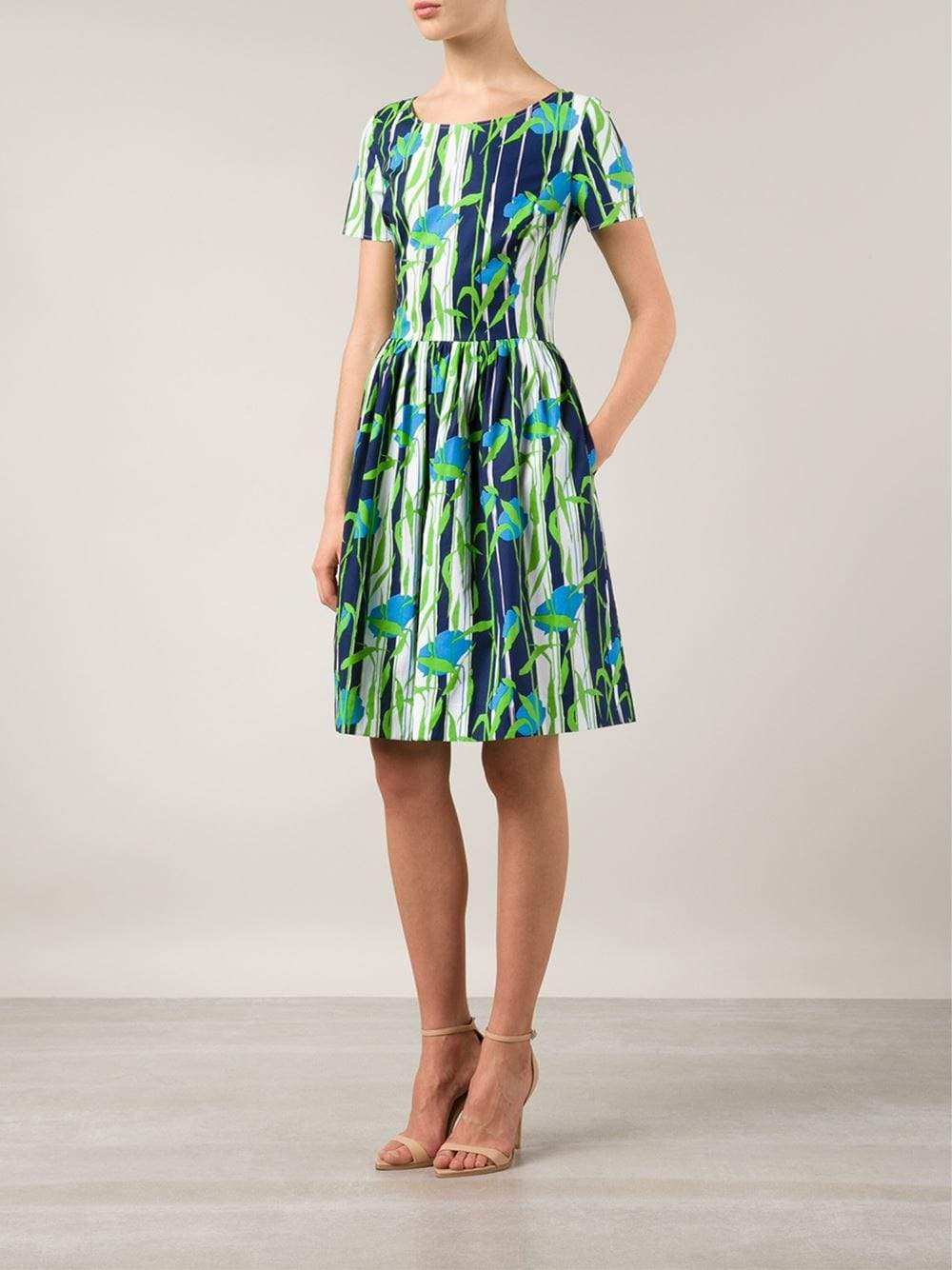 OSCAR DE LA RENTA-Floral Print Dress-