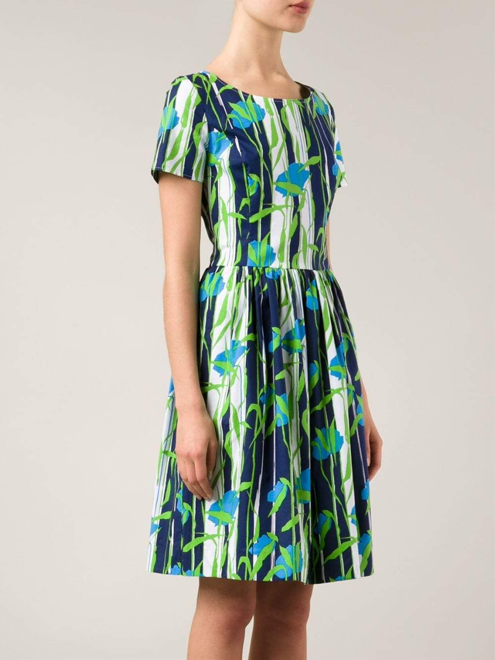 OSCAR DE LA RENTA-Floral Print Dress-
