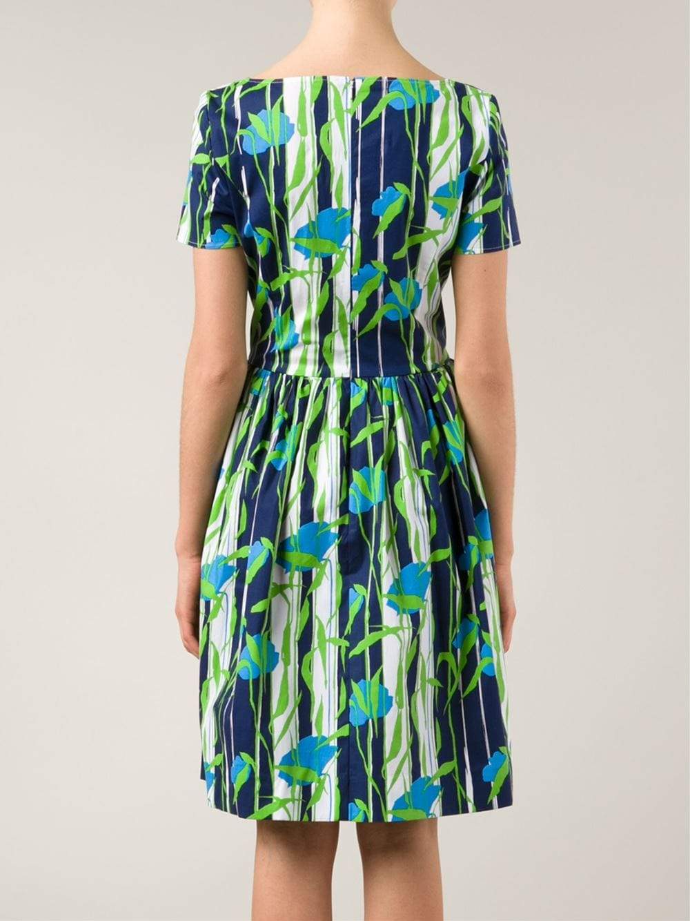 OSCAR DE LA RENTA-Floral Print Dress-