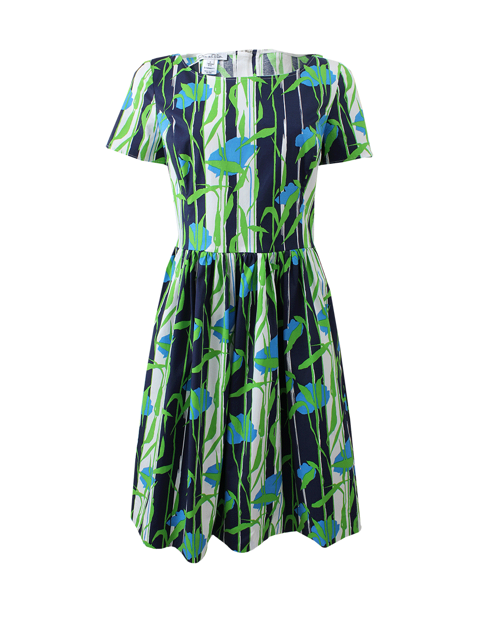 OSCAR DE LA RENTA-Floral Print Dress-
