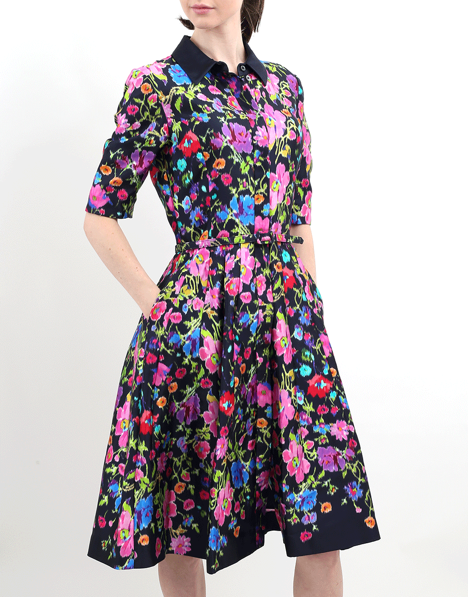 OSCAR DE LA RENTA-Mikado Shirt Dress-